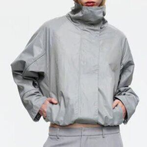 Lioness Shoreline Windbreaker light gray size XS oversized